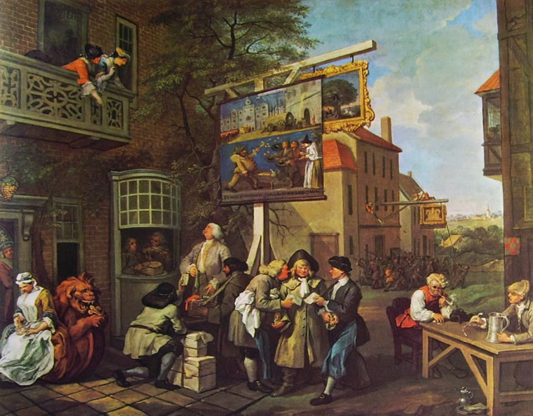 William Hogarth (London, 1697 - 1764),  An Election Entertainment: Canvassing for Votes.